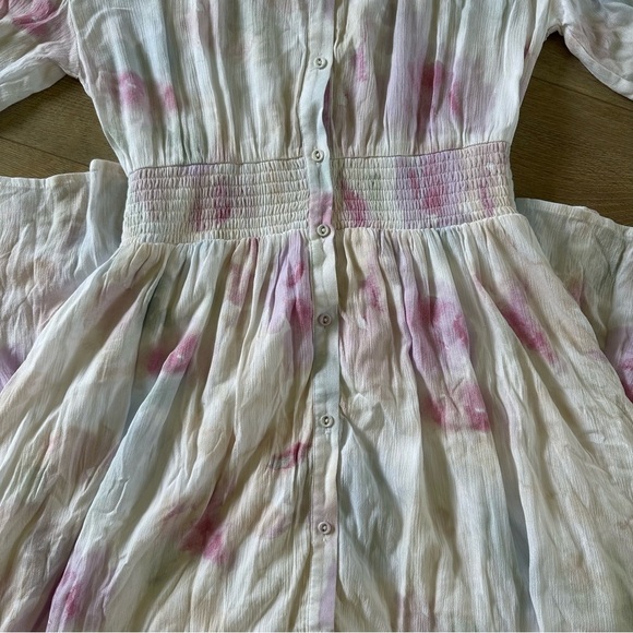 Z Supply Tie Dye Maxi Dress Button Down Front Sz M - Picture 8 of 13